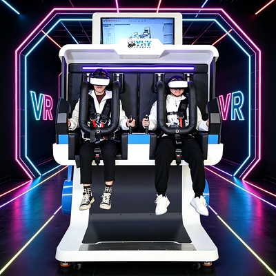 Design Elegante Cadeira Simuladora de Movimento VR 360 para 2 Pessoas com Suporte para Logotipo Personalizado