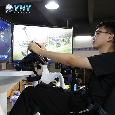 Virtual Reality 6 DOF Dynamic Car VR Simulator Three Screen Race Games Machine Shopping Mall Rental Business 