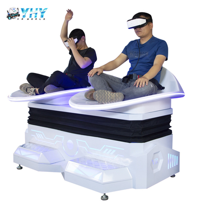 Dois divertimento completo do cinema da realidade virtual do simulador 9d da corrediça do movimento VR dos assentos