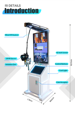 Máquina de Arcade de Tiro VR 9D Realidade Virtual Tela de 42 polegadas Show ao Vivo Simulação de Tiro VR