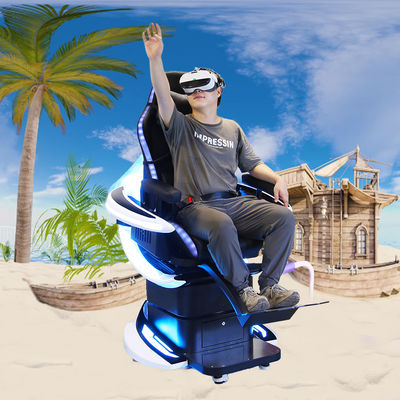 Simulador de movimento de experiência de voo de realidade virtual 9D com cadeira de um assento de 360 graus