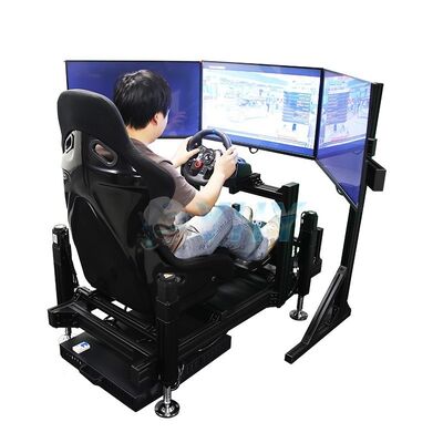Simulador de Corrida com Plataforma de Movimento 4DOF YHY, 3 Telas e Estrutura em Liga de Alumínio para Experiência de Condução Imersiva