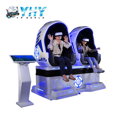 2 simulador para múltiplos jogadores da cadeira da realidade virtual do cinema do ovo do jogador 9D VR para o adulto e as crianças