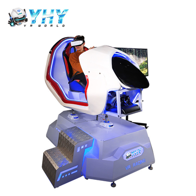 Simulador do jogo VR do divertimento das crianças/VR que conduz o simulador com volante