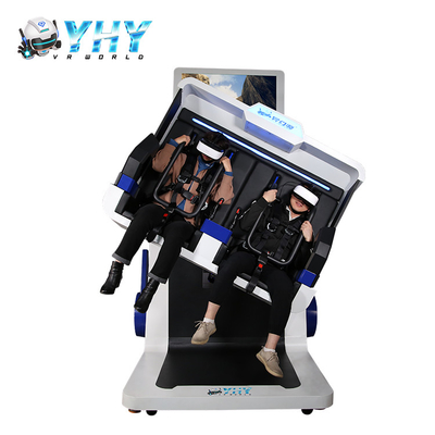 Cinema 360 da cadeira dobro do jogo da realidade virtual do grau 9D VR Flight Simulator realístico